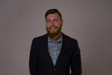 Business man self confidence posing office official