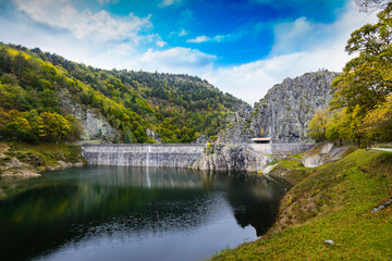 Furan lake and river close to Saint Etienne city