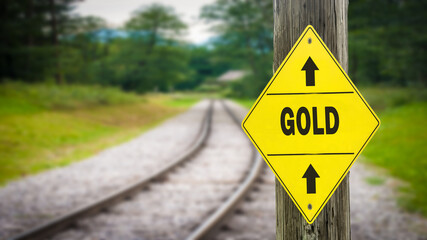 Street Sign to Gold
