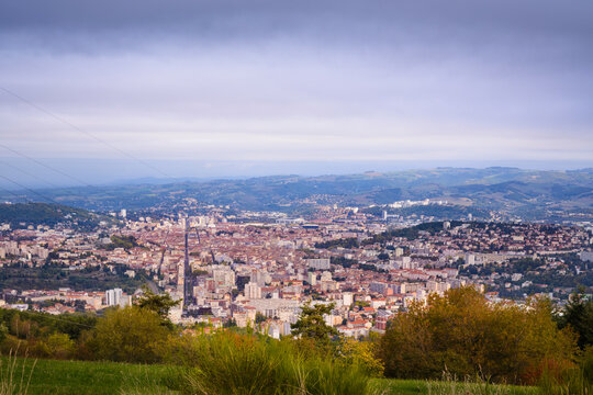 Panoramic view of Saint Etienne city