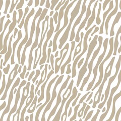 Animalistic print. Abstract zebra skin seamless pattern.