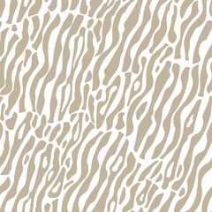 Animalistic print. Abstract zebra skin seamless pattern.
