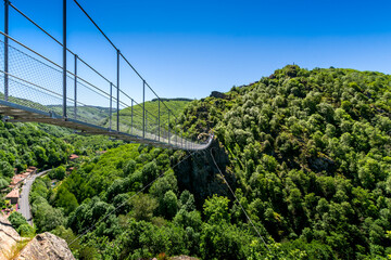 Passerelle de Hautpoul au dessus de la vall&eacute;e d&rsquo;Arnette, Mazamet, France