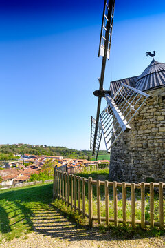 La Sallette windmill and Lautrec village