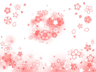 Obraz na płótnie Canvas 桜の飾り・フレーム素材