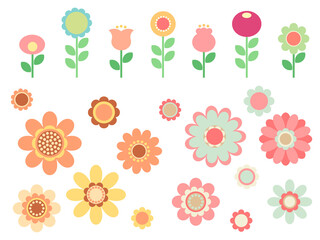 昭和レトロな花アイコン