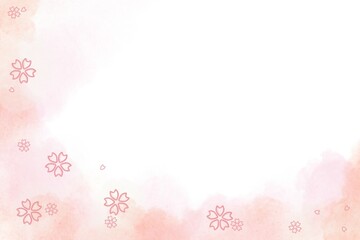 Fototapeta na wymiar 淡い桜の背景