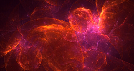 3D rendering abstract multicolor fractal light background