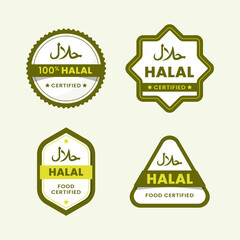 Halal label set design for certified islamic food