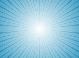 Obraz premium Sunlight wide horizontal background. Blue color burst background with yellow highlight.