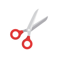 Isolated scissors symbol clipart. Flat design.