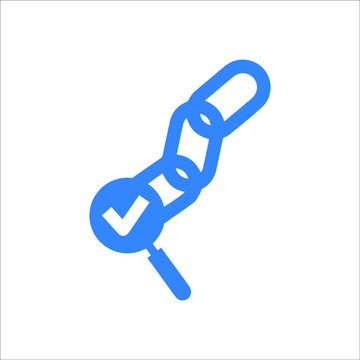 Back link checker or search engine optimization icon