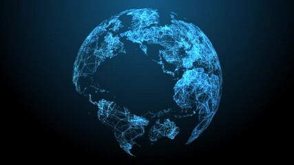 Abstract white plexus network in worldmap. Various polygonal abstract lines in digital technology network maps or lines of the future world. - Powered by Adobe