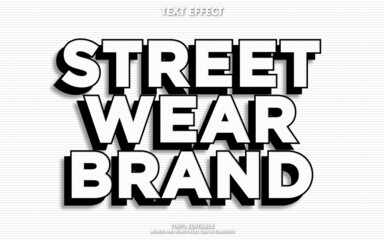 Street wear brand sticker. Simple retro text effect