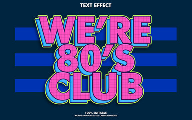 80s pop art text effects. Retro editable text effects