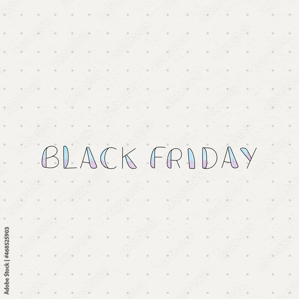 Poster Black Friday typography on grid patterned background vector