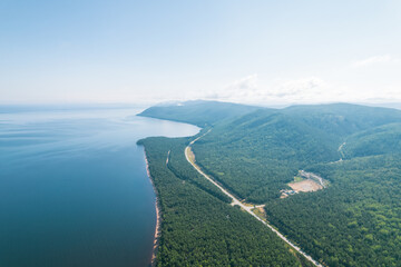 Summertime imagery of Lake Baikal is a rift lake located in southern Siberia, Russia Baikal lake...