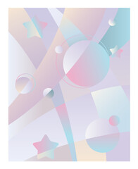 Space theme in pastel colors