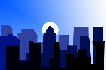 Obraz premium city skyline at night