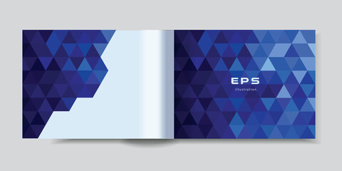 Obraz premium Booklet, brochure with a triangular abstract pattern on the page.