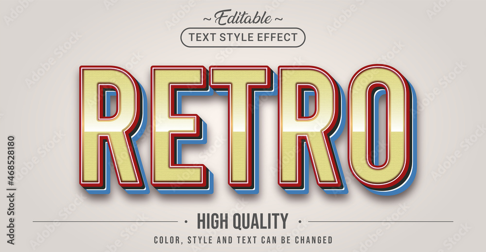 Aufkleber Editable text style effect - Retro text style theme.