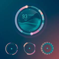 Velocity technology interface template design elements vector