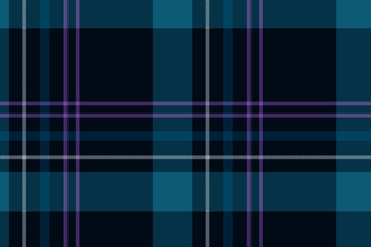 Navy blue tartan seamless pattern background vector template