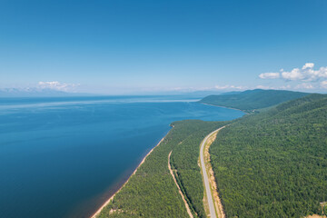 Summertime imagery of Lake Baikal is a rift lake located in southern Siberia, Russia Baikal lake...