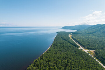 Summertime imagery of Lake Baikal is a rift lake located in southern Siberia, Russia Baikal lake...
