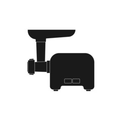 The icon of a meat grinder for chopping food on a white background.