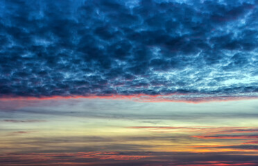 Evening sunset before the storm