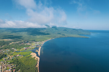 Summertime imagery of Lake Baikal is a rift lake located in southern Siberia, Russia Baikal lake...