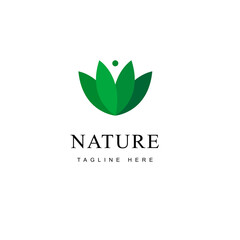 Nature Leaves Logo Design With Gradient