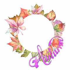 Fototapeta premium leaves frame