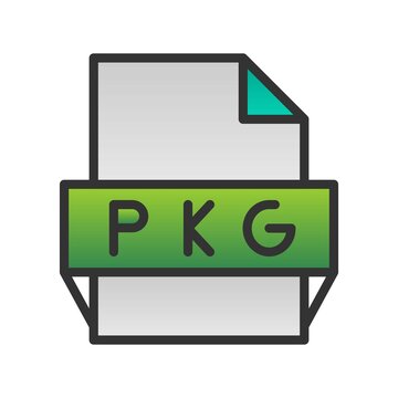 Pkg Filled Gradient Vector Icon Design