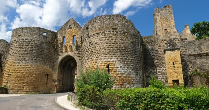 Medieval gate of Domme,  Dordogne, France