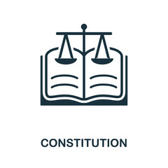 Constitution icon. Monochrome sign from human rights collection. Creative Constitution icon illustration for web design, infographics and more