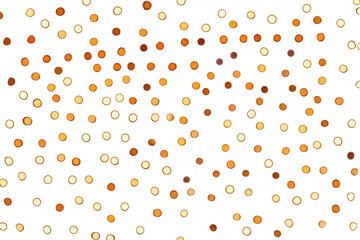 Yellow-orange confetti on a white background.