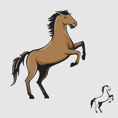 Prancing Horse vector illustration for design element, symbol or any other purpose