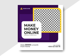 Square Social Media Post Template Design