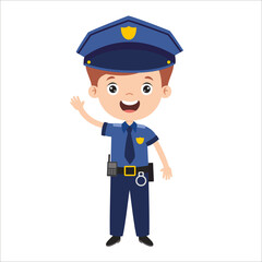 Cartoon Drawing Of A Police Officer