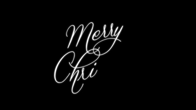 Christmas logo writing  animation movie ( 4K ).