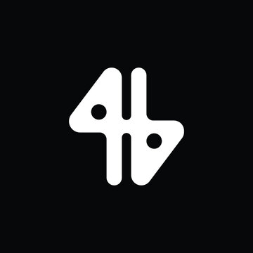 black and white icon 4H logo