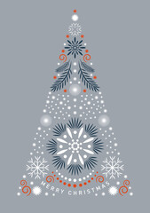 Christmas card. Christmas tree	
