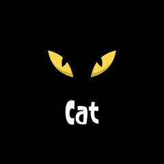 cartoon cat eyes concept.vector funny cartoon concept