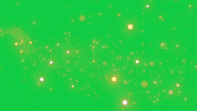 particles light trail green screen animation