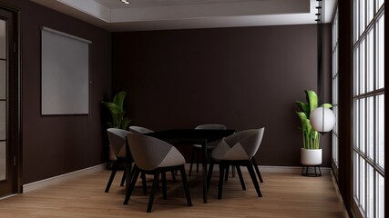 minimalist restaurant or coffee shop for company logo mockup