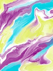 Abstract hand drawing background blu, purple and yellow color. Acrilic colorful texture