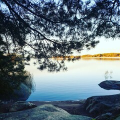 sunrise over the lake