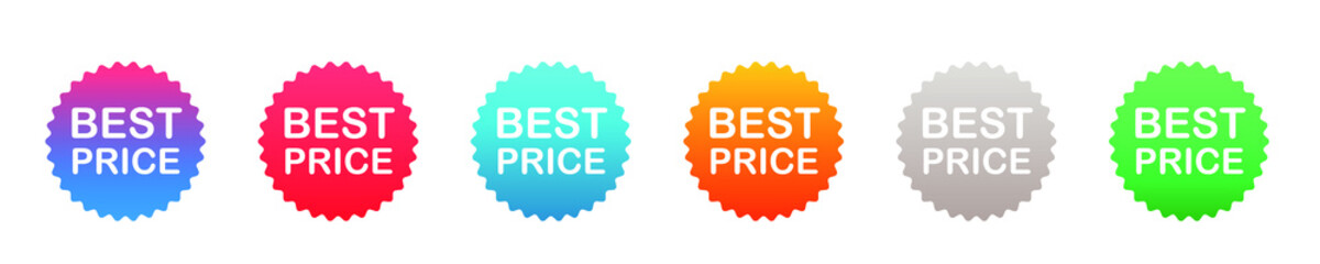 set of color stickers best price vector